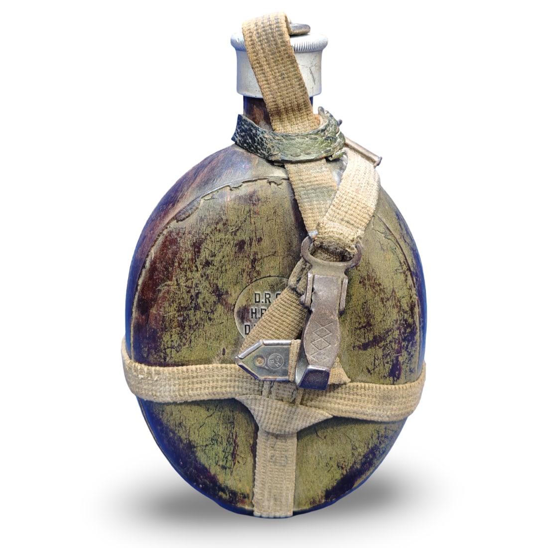 WW2 German Third Reich DAK M41 -Coconut- Canteen -Kokosnuss-Feldflasche - 3
