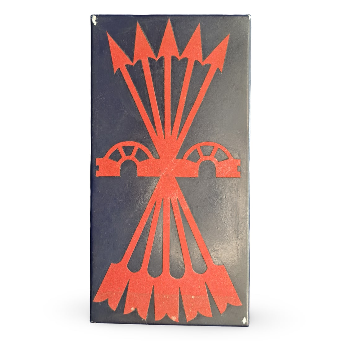 Spanish Civil War Falange Espaniola Tradicionalista y de las JONS - FET y de las JONS - Wall Plaque: MANIFLEX / PANIFLEX - Mataró. Identified by the faded circular manufacturer's stamp on the reverse, indicating production in Mataró - a major industrial municipality in Catalonia, Spain.Painted