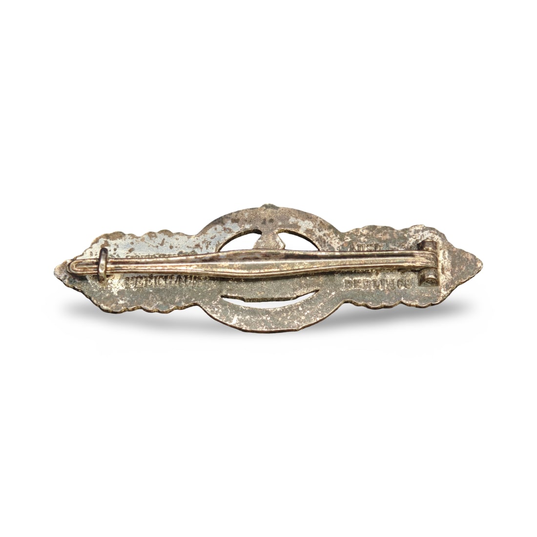 WW2 German Third Reich U-Boat Front Clasp in Silver - Schwerin & Sohn, Berlin - U-Boot-Frontspange - 2
