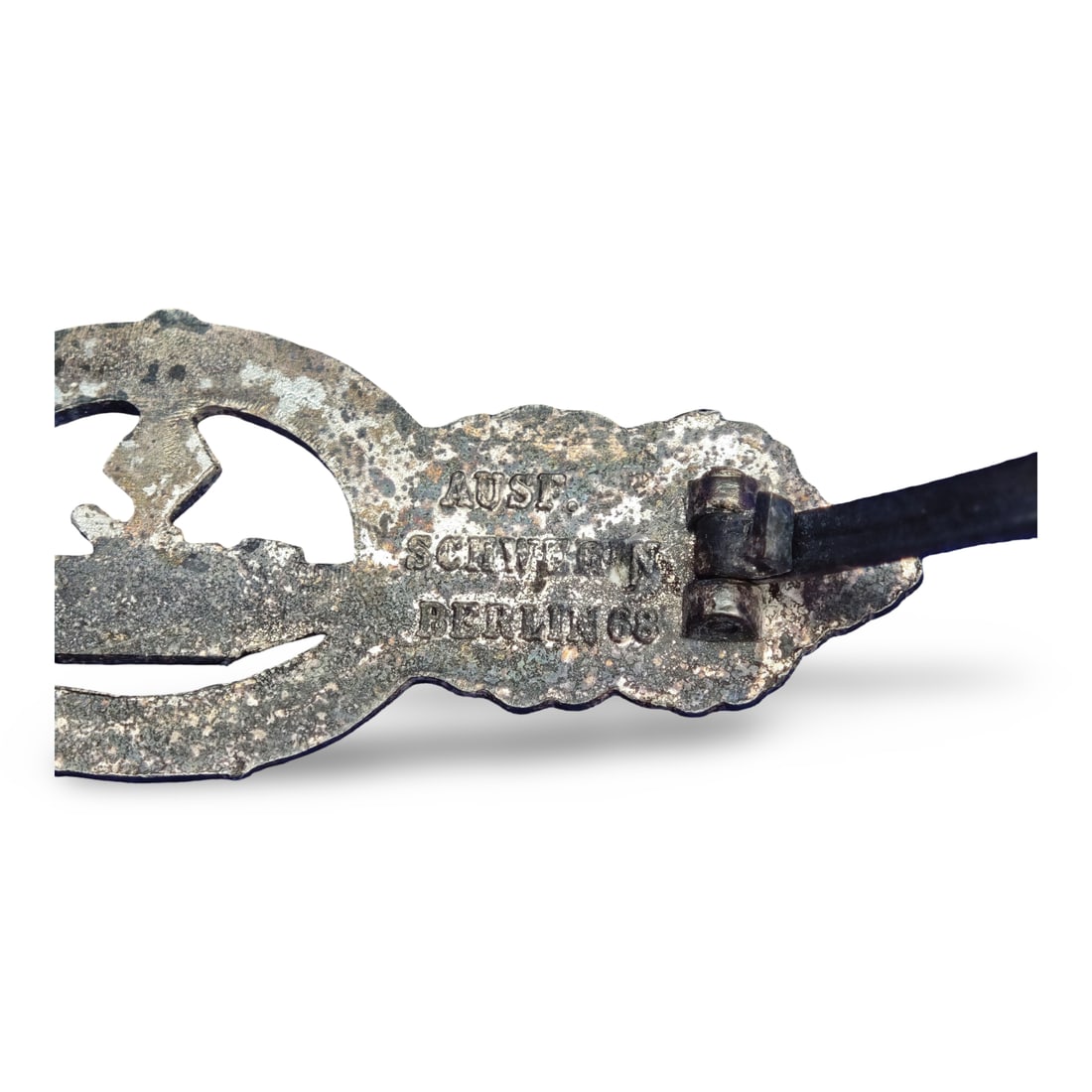 WW2 German Third Reich U-Boat Front Clasp in Silver - Schwerin & Sohn, Berlin - U-Boot-Frontspange - 6