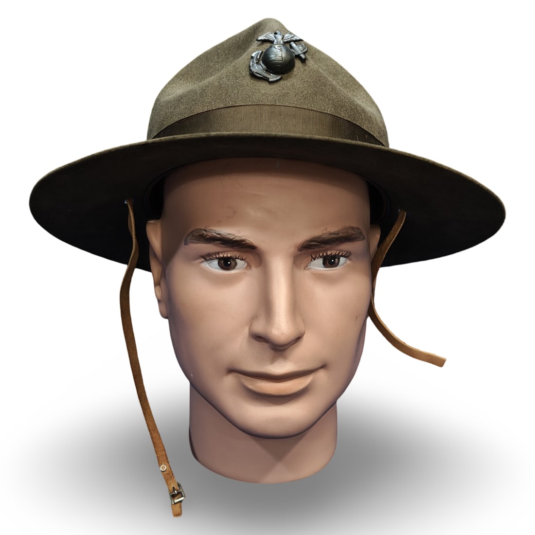 United States Marine Corps -USMC- Campaign Hat with Enlisted EGA Emblem (1 of 10)