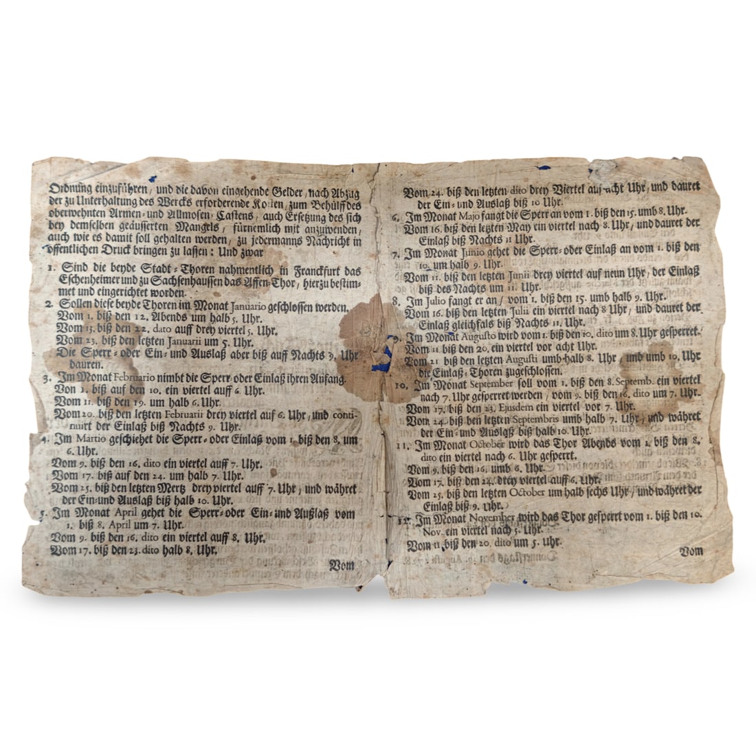 18th-Century German Civic Ordinance Broadside - Frankfurt am Main - 3