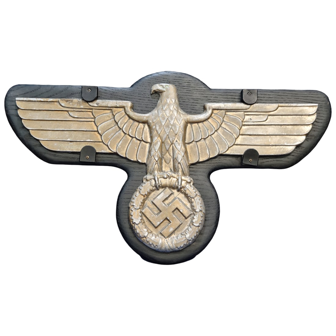 WWII German Deutsche Reichsbahn Train Eagle "Adler für Reisezugwagen: From approximately January 1937, the Deutsche Reichsbahn (German National Railway) officially adopted a new national eagle emblem designed by Richard Klein. These massive aluminum eagles were mounted