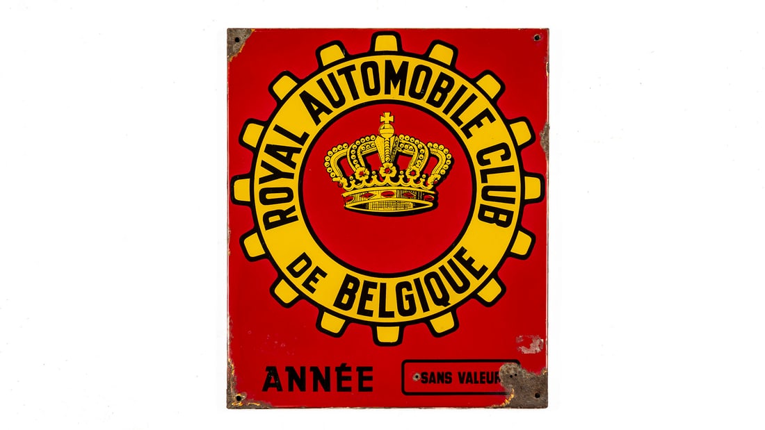 Royal Automobile Club De Belgique Enamel Sign (1 of 2)