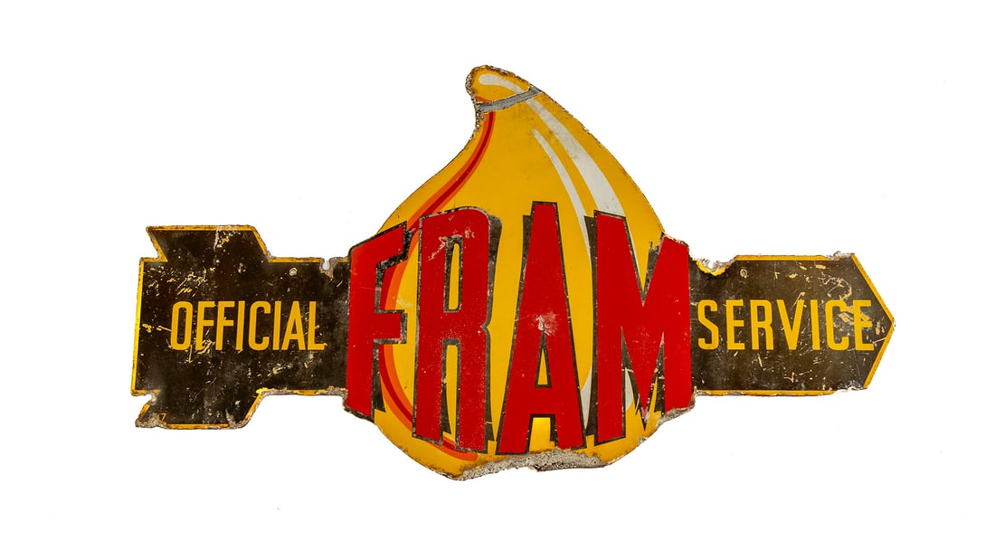 Official FRAM Service Enamel Sign (1 of 2)