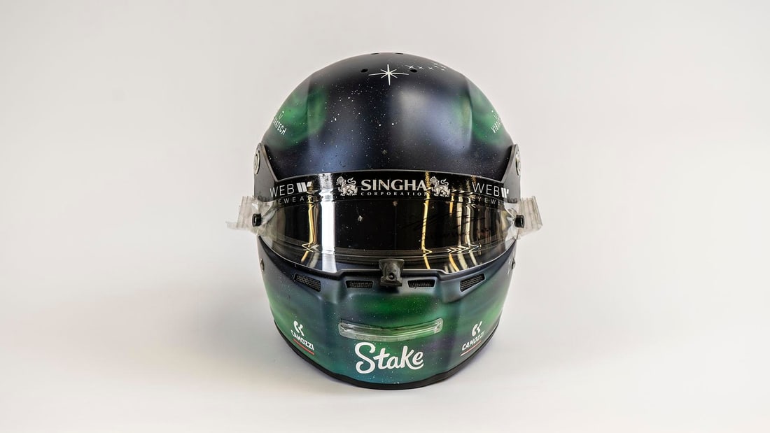 Valtteri Bottas 2024 Signed British Grand Prix Original Kick Sauber Helmet (1 of 11)