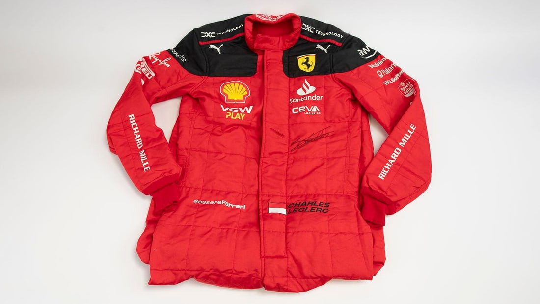 Charles Leclerc 2023 Signed Original Ferrari Overalls (1 of 6)
