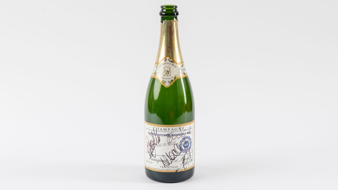 A 2004 winning 24 Heures Du Mans Signed Champagne Bottle (1 of 4)