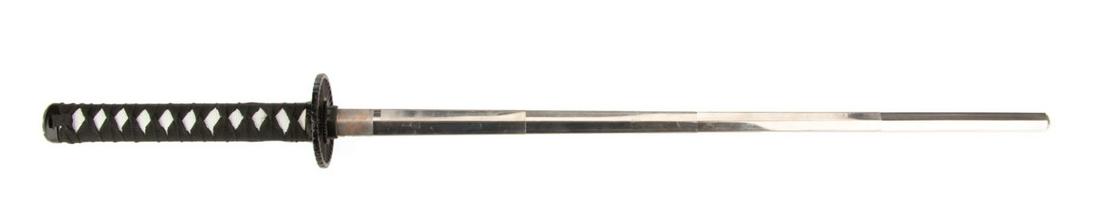 Retractable metal katana from Crazy 88 sequence of Kill: Retractable metal katana from Crazy 88 sequence of Kill Bill: Volume 1. (Miramax, 2003) Original stunt katana constructed of hollow aluminum tiered "blade" with blunted tip, each piece of which nests