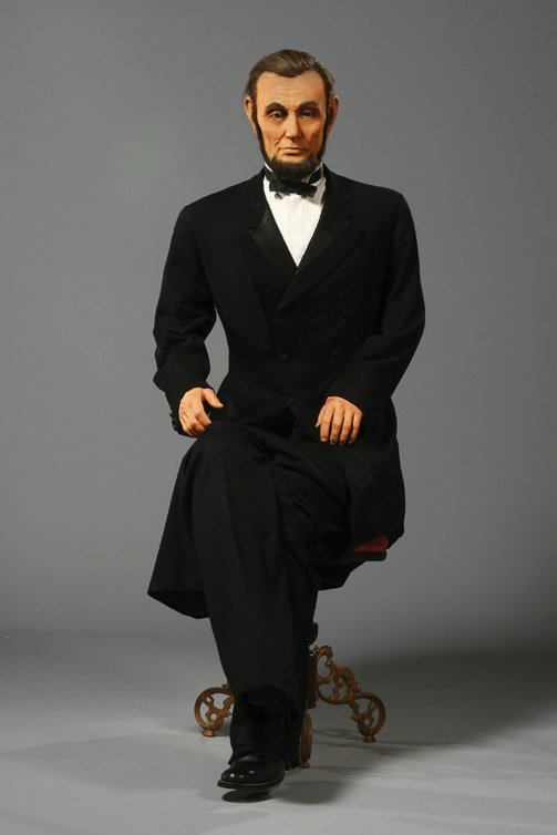 President Abraham Lincoln wax figure: 142. President Abraham Lincoln. An impressive likeness of President Abraham Lincoln, 16th President of the U.S,