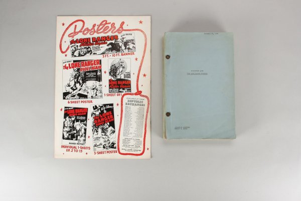 Continuity script from The Lone Ranger Rides Again: 784. Original cutting continuity script with original Press Book from The Lone Ranger Rides Again. (Repu