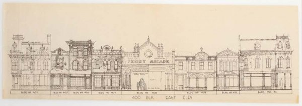 Set of blueprint designs for Disneyland attractions : Lot 383