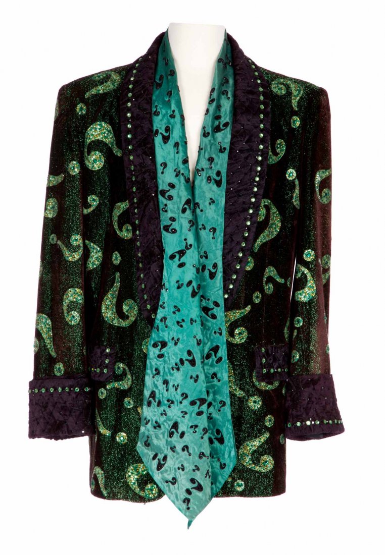 For Auction: 111: BATMAN FOREVER CARREY “RIDDLER” JACKET W/ SCARF ...