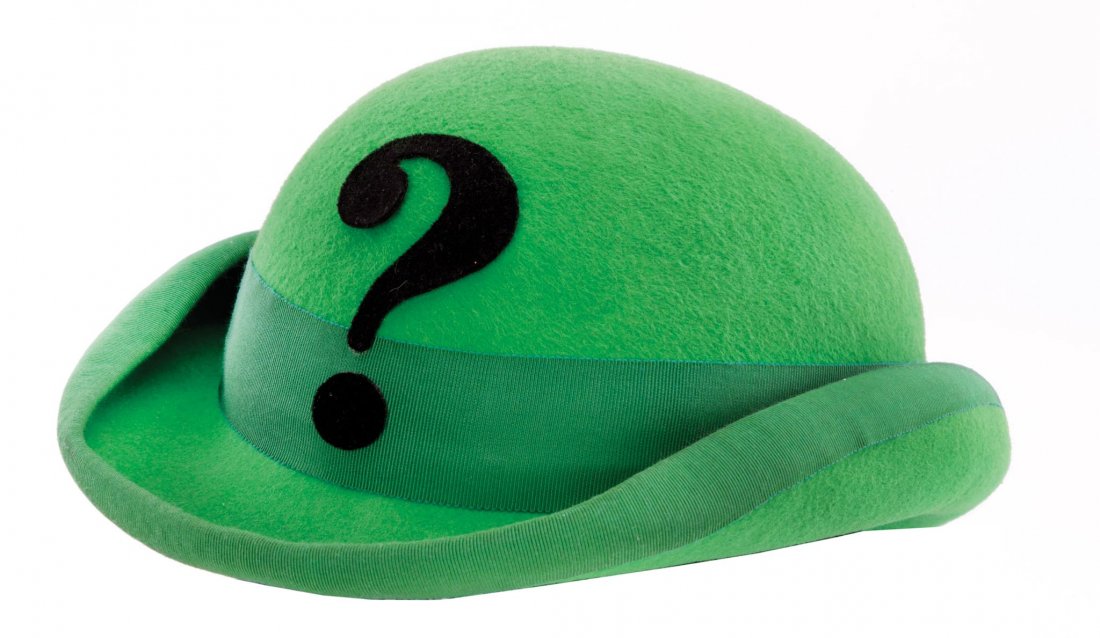 “RIDDLER” “QUESTION MARK” COSTUME, HAT & CANE - 2