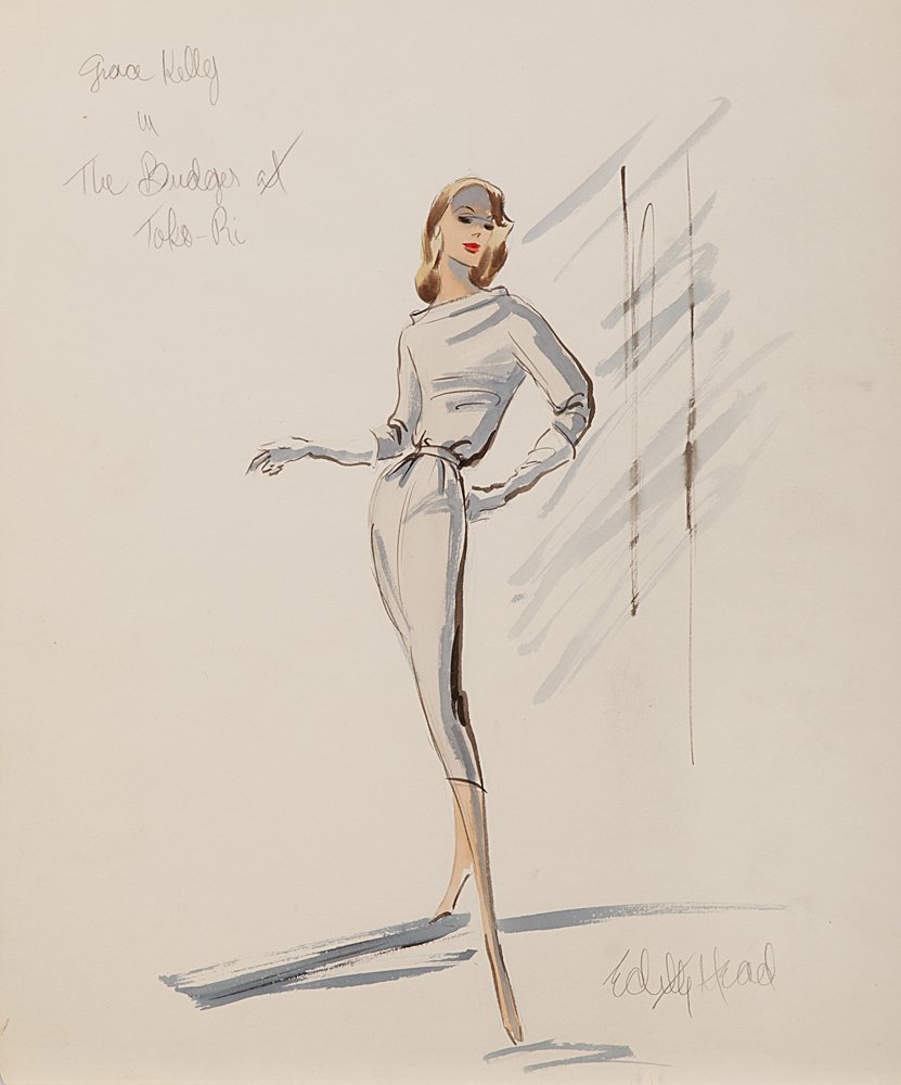2 Bridges At Toko Ri Edith Head Sketch Of G Kelly 02 On Jul 30 12 Profiles In History In Ca