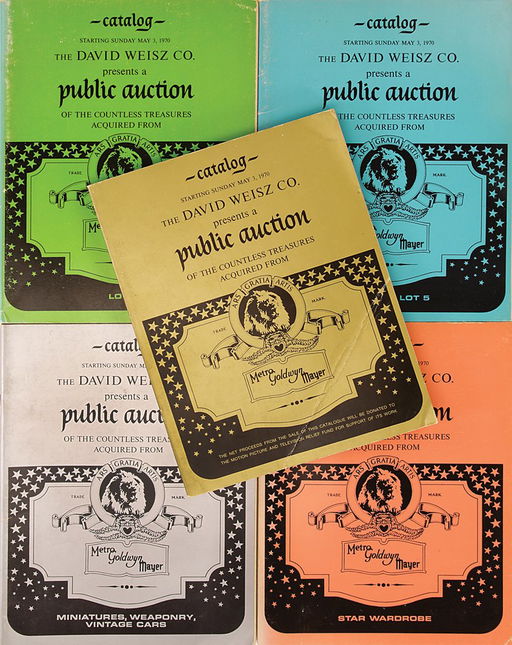 309 COMPLETE SET OF DAVID WEISZ MGM AUCTION CATALOGS Jul 30, 2012