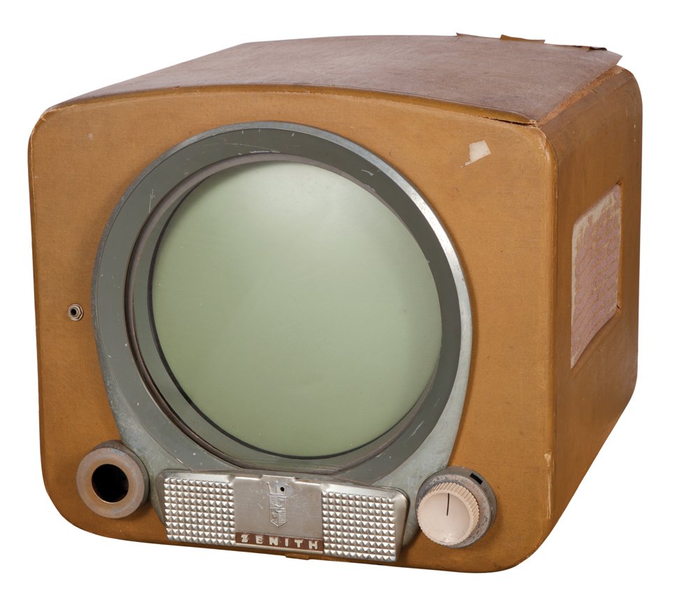 437 VINTAGE ZENITH EARLY ROUNDSCREEN TABLETOP TV Jul 30, 2012