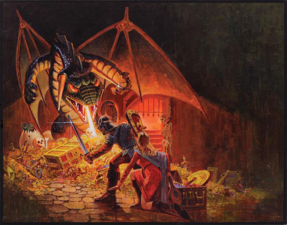 739 DUNGEONS & DRAGONS ORIGINAL BOX ART FOR MODEL KIT