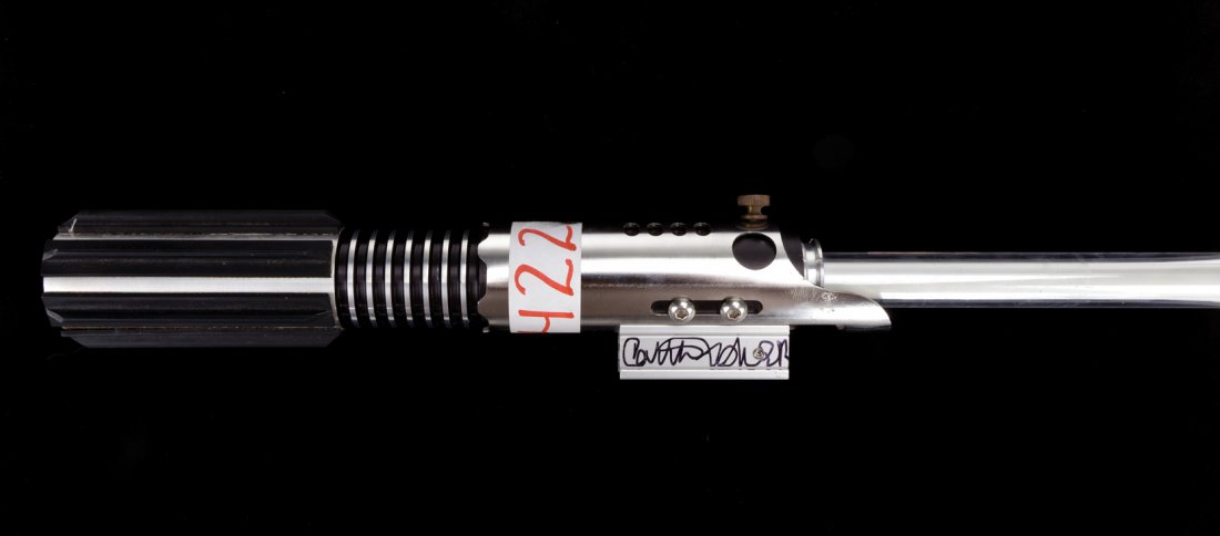 Carrie Fisher signed prototype Star Wars light saber. - 5