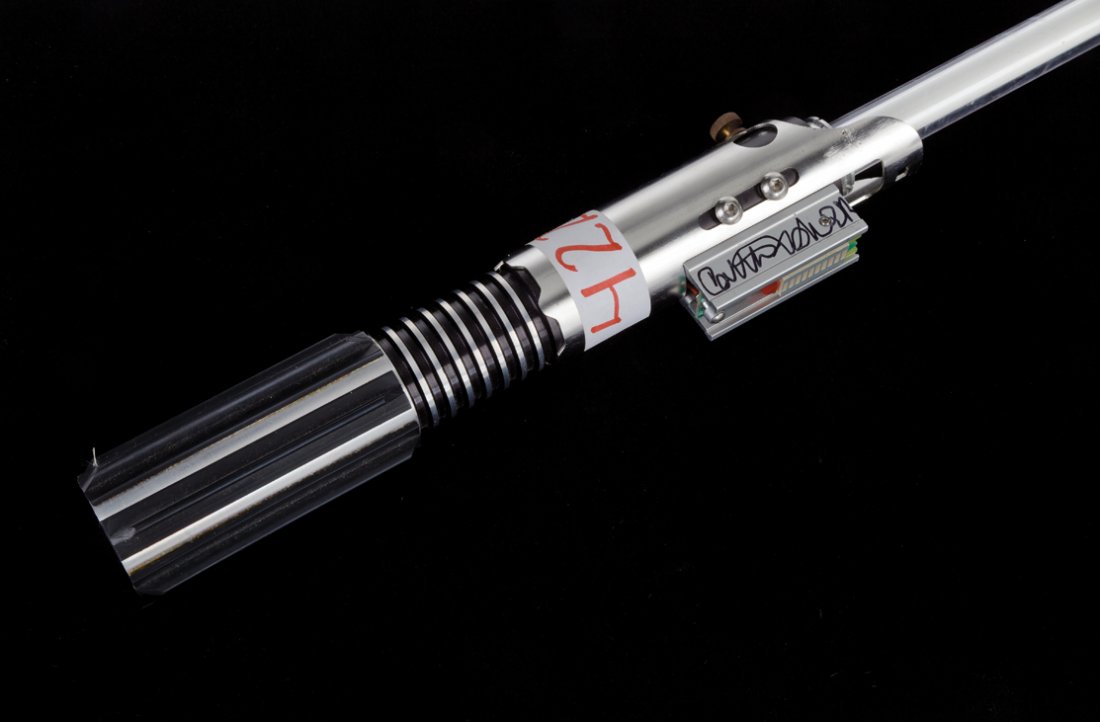 Carrie Fisher signed prototype Star Wars light saber. - 9