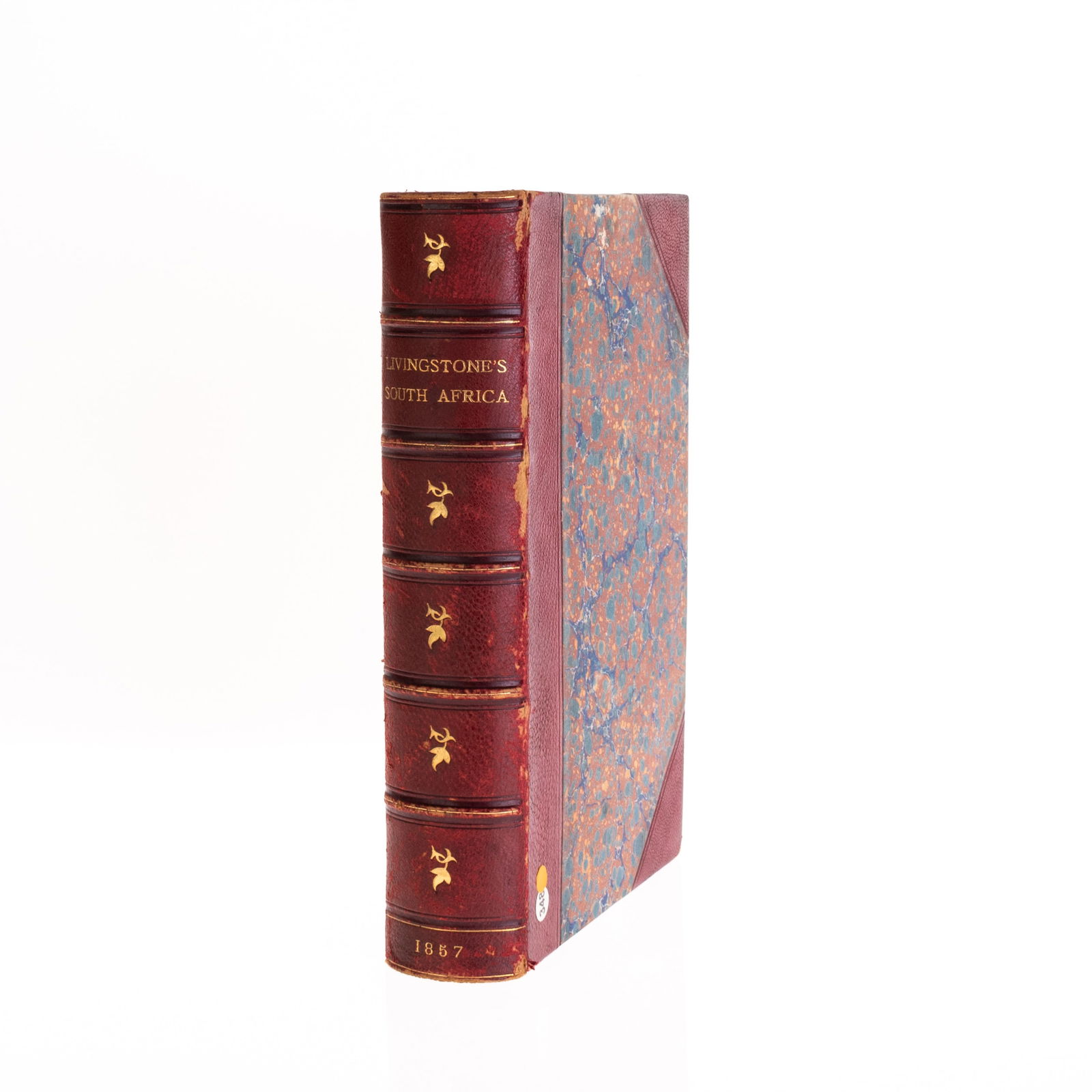 MISSIONARY TRAVELS BOOK 1857 BY JOHN MURRAY: 22.5x15x4.5CM.From a collection of Wedgwood and other selected ceramic/porcelain objects. Kindly examine all photographs provided in this listing or ask for a condition report. All items offered are i