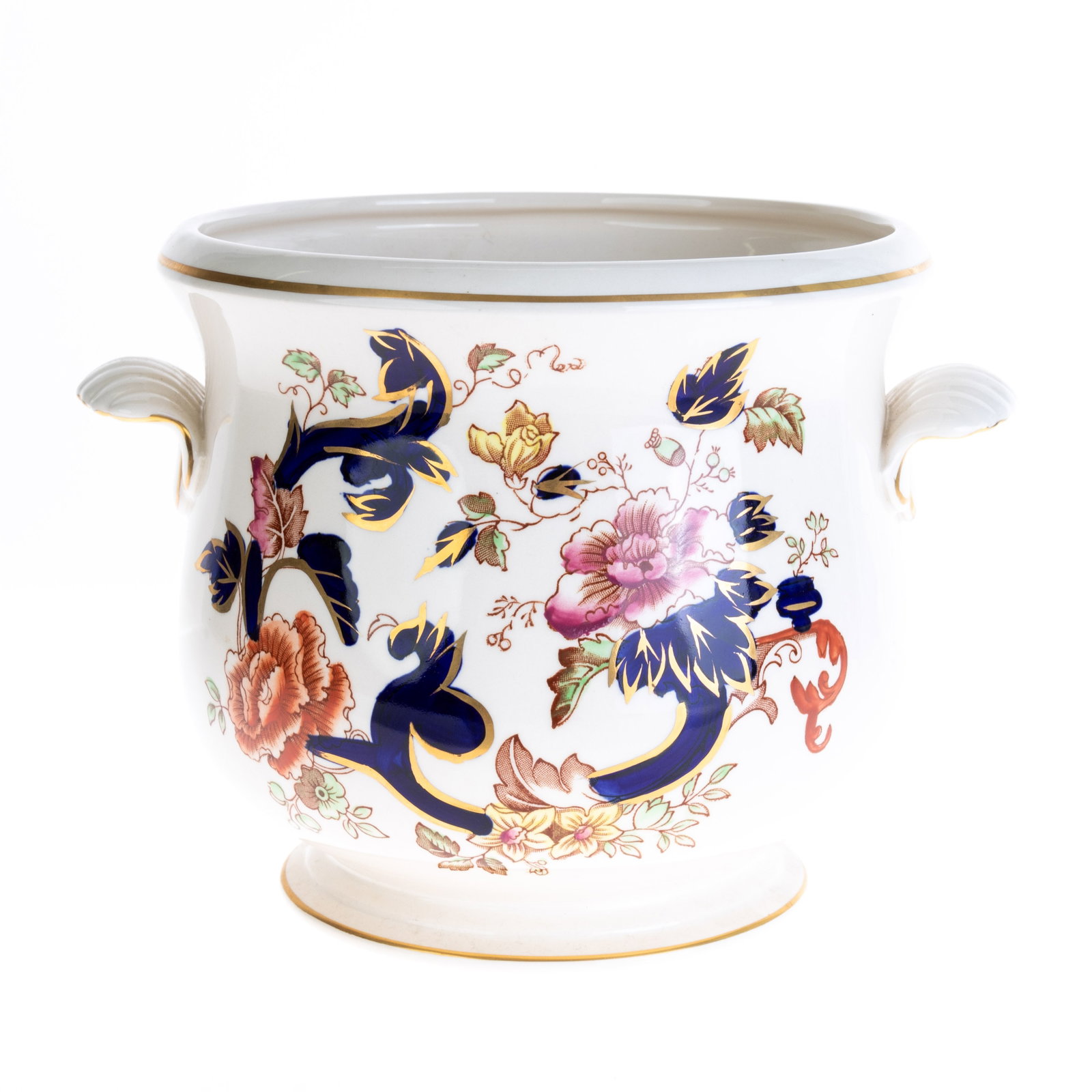 MASON'S IRONSTONE IMARI PALETTE PLANTER: 20x18x15.5CM.From a collection of Wedgwood and other selected ceramic/porcelain objects. Kindly examine all photographs provided in this listing or ask for a condition report. All items offered are in