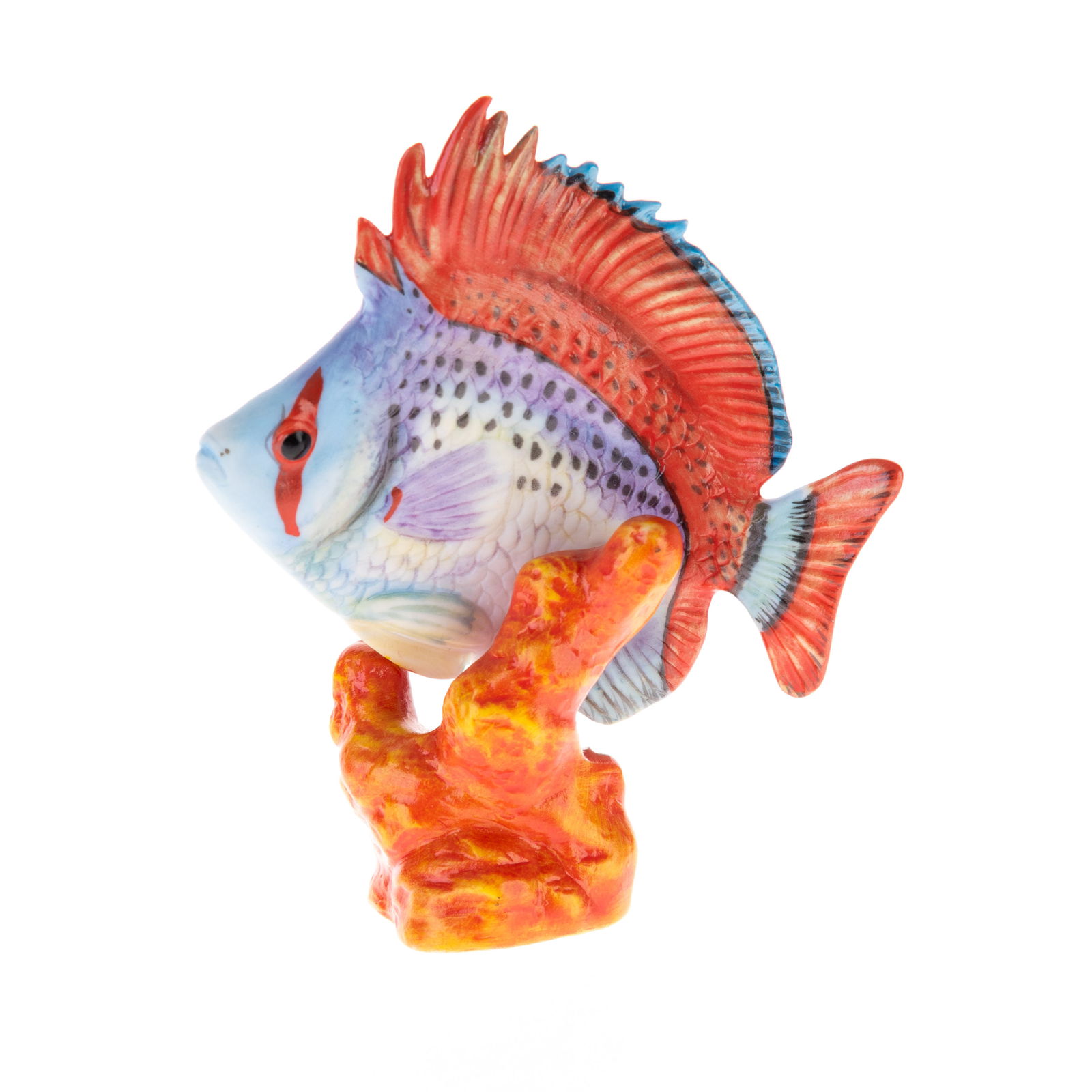 FRANKLIN MINT HAND-PAINTED PORCELAIN EXOTIC FISH FIGURE (1 of 3)