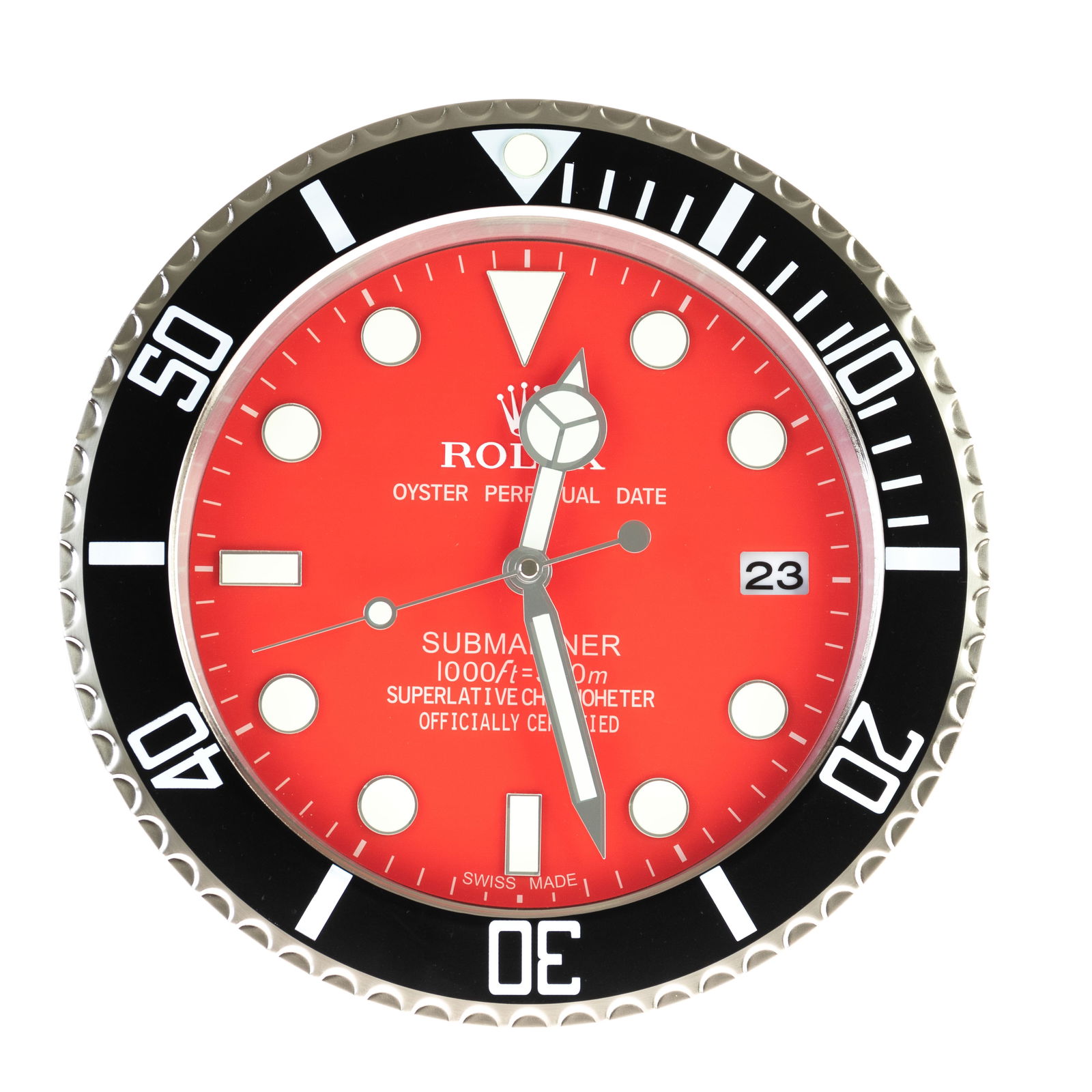 ROLEX ADVERTISING OFFICIAL DEALERSHIP CLOCK: (HEIGHT) 35CM.From a collection of Wedgwood and other selected ceramic/porcelain objects. Kindly examine all photographs provided in this listing or ask for a condition report. All items offered are i