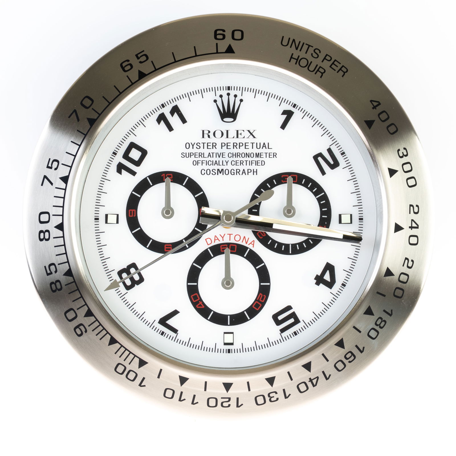 ROLEX ADVERTISING OFFICIAL DEALERSHIP CLOCK: (HEIGHT) 35CM.From a collection of Wedgwood and other selected ceramic/porcelain objects. Kindly examine all photographs provided in this listing or ask for a condition report. All items offered are i