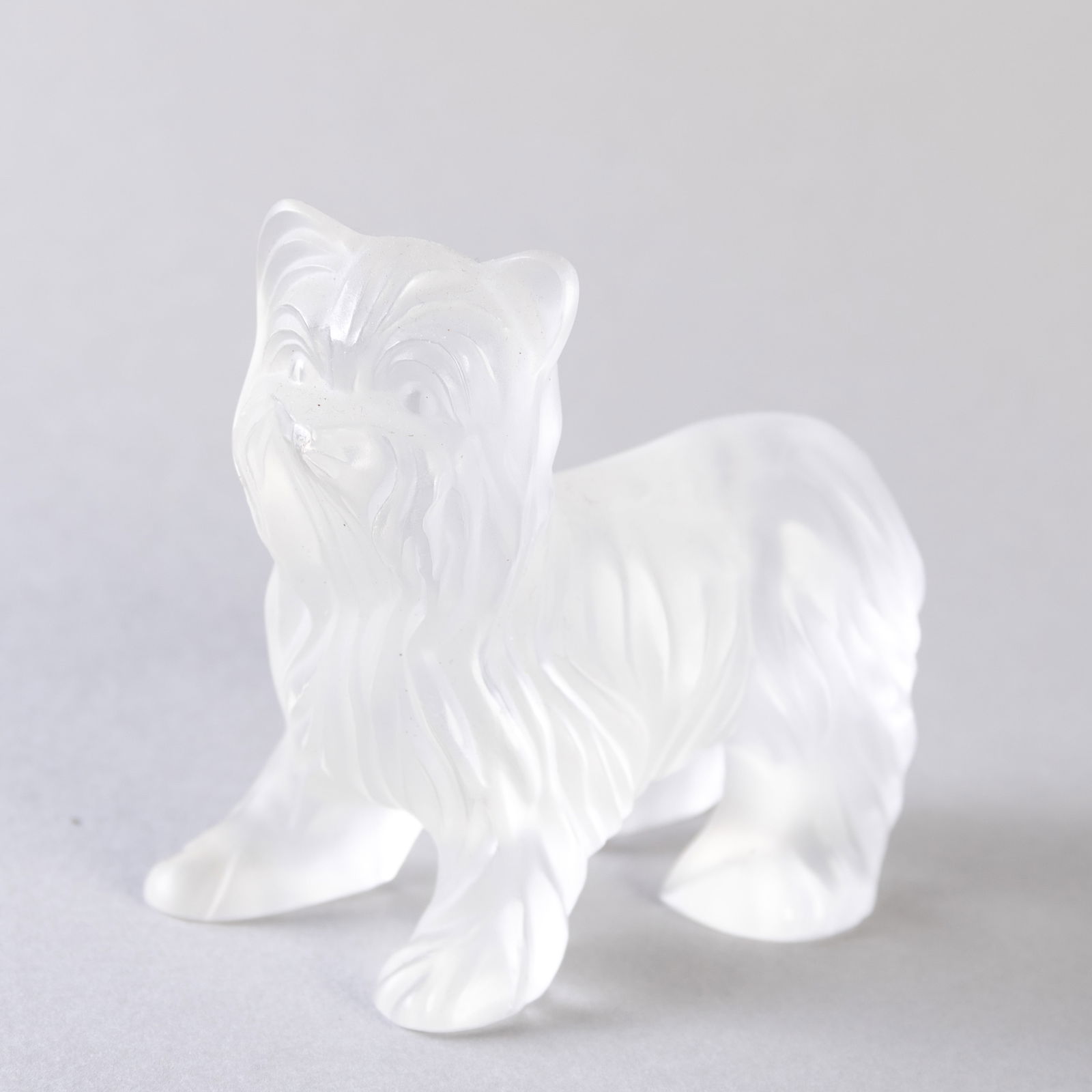 LALIQUE FRENCH GLASS DOG SCULPTURE (1 of 2)