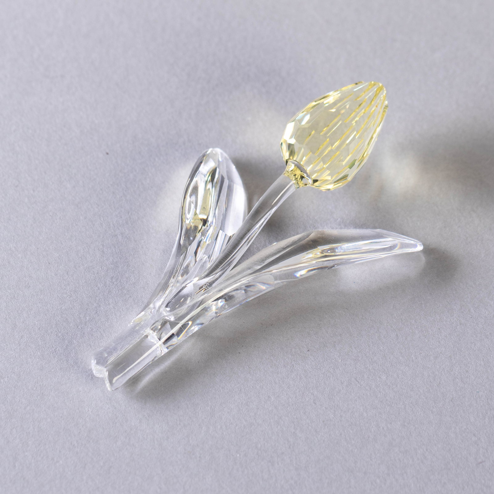 SWAROVSKI CRYSTAL GLASS SCULPTURE: (L) 9CM.From a collection of Wedgwood and other selected ceramic/porcelain objects. Kindly examine all photographs provided in this listing or ask for a condition report. All items offered are in gene