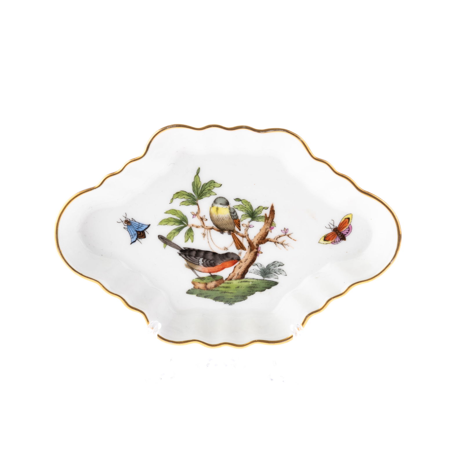 HEREND HUNGARY PORCELAIN CERAMIC BIRDS TRAY (1 of 2)
