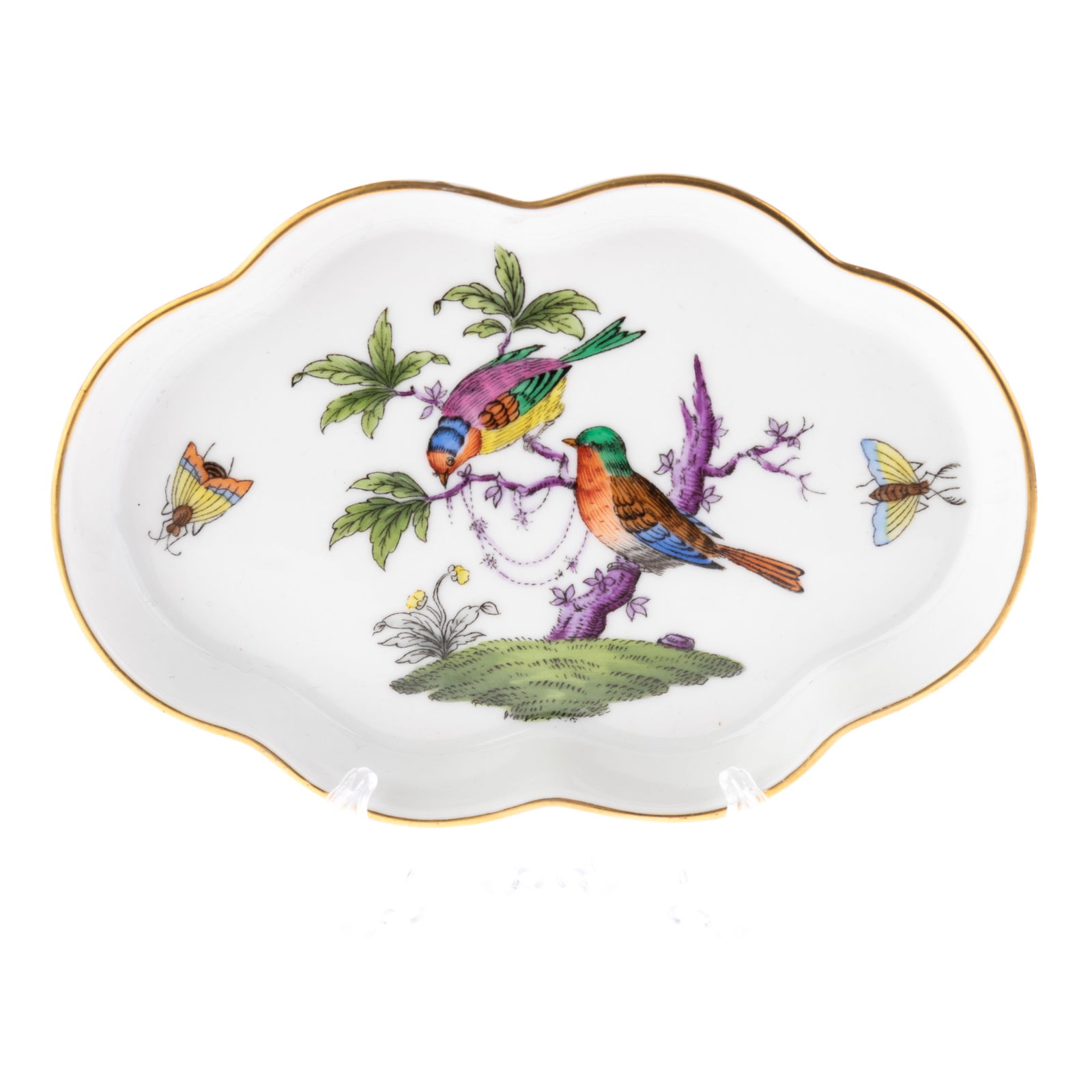 HEREND HUNGARY PORCELAIN CERAMIC BIRDS TRAY (1 of 2)