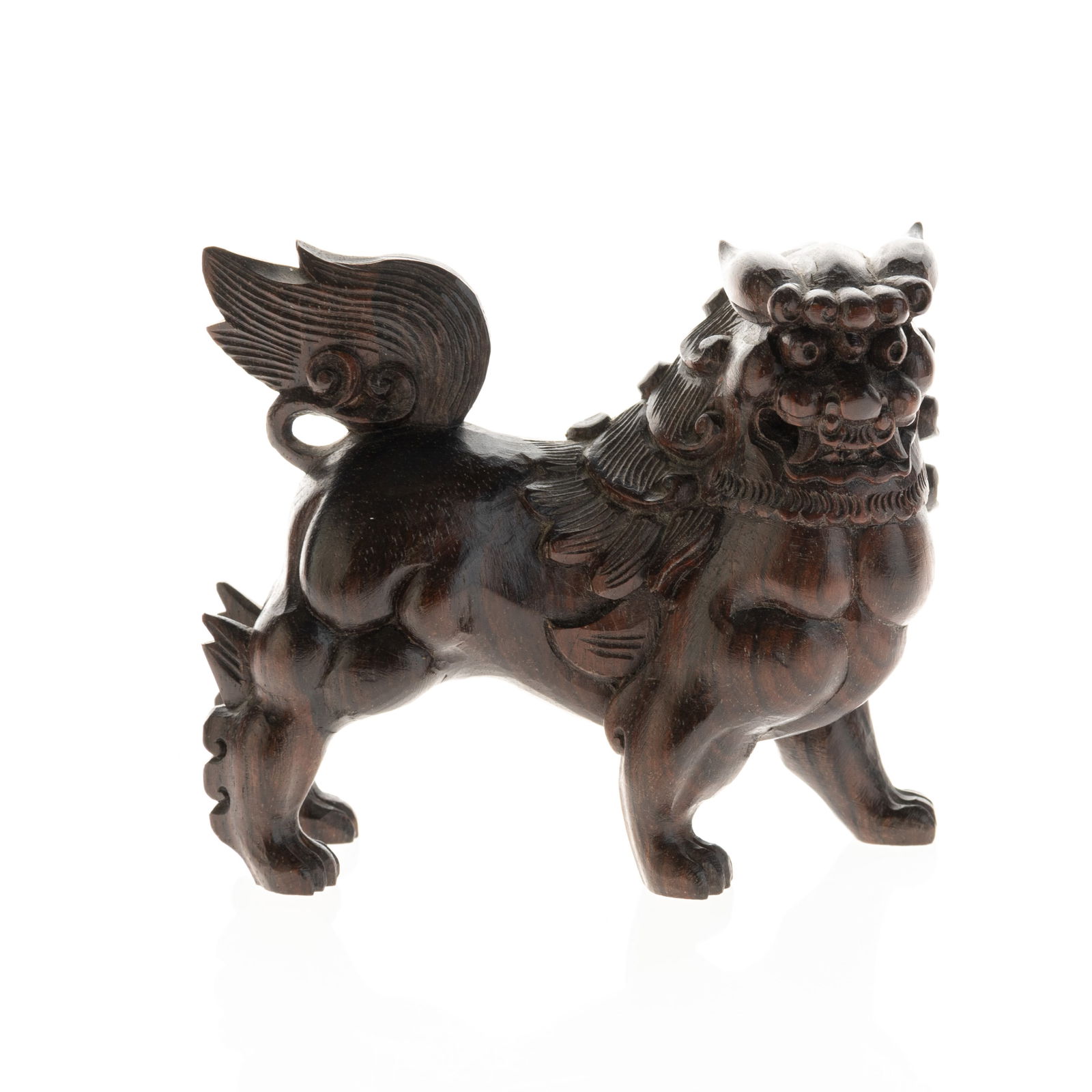 ANTIQUE CHINESE FOO DOG BOXWOOD SCULPTURE (1 of 2)