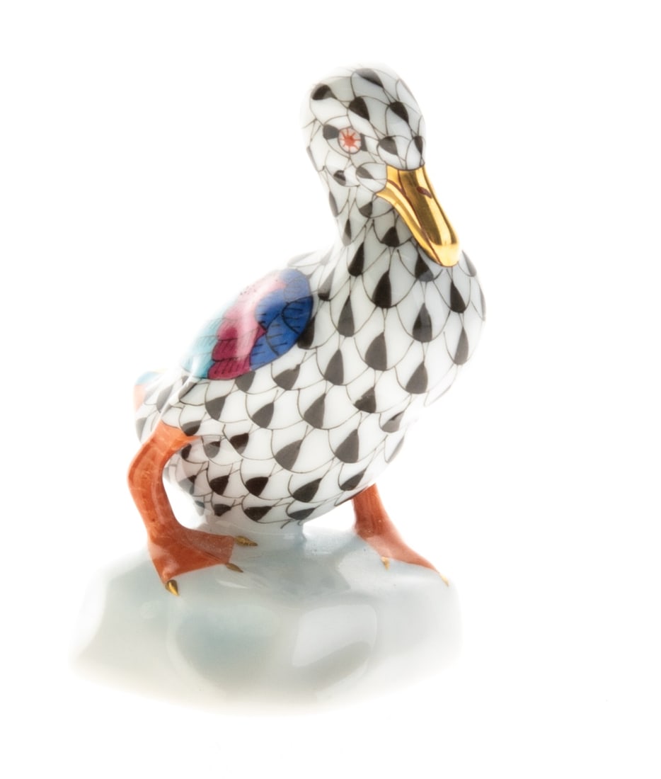 HEREND HUNGARY DUCK PORCELAIN CERAMIC FIGURE (1 of 2)