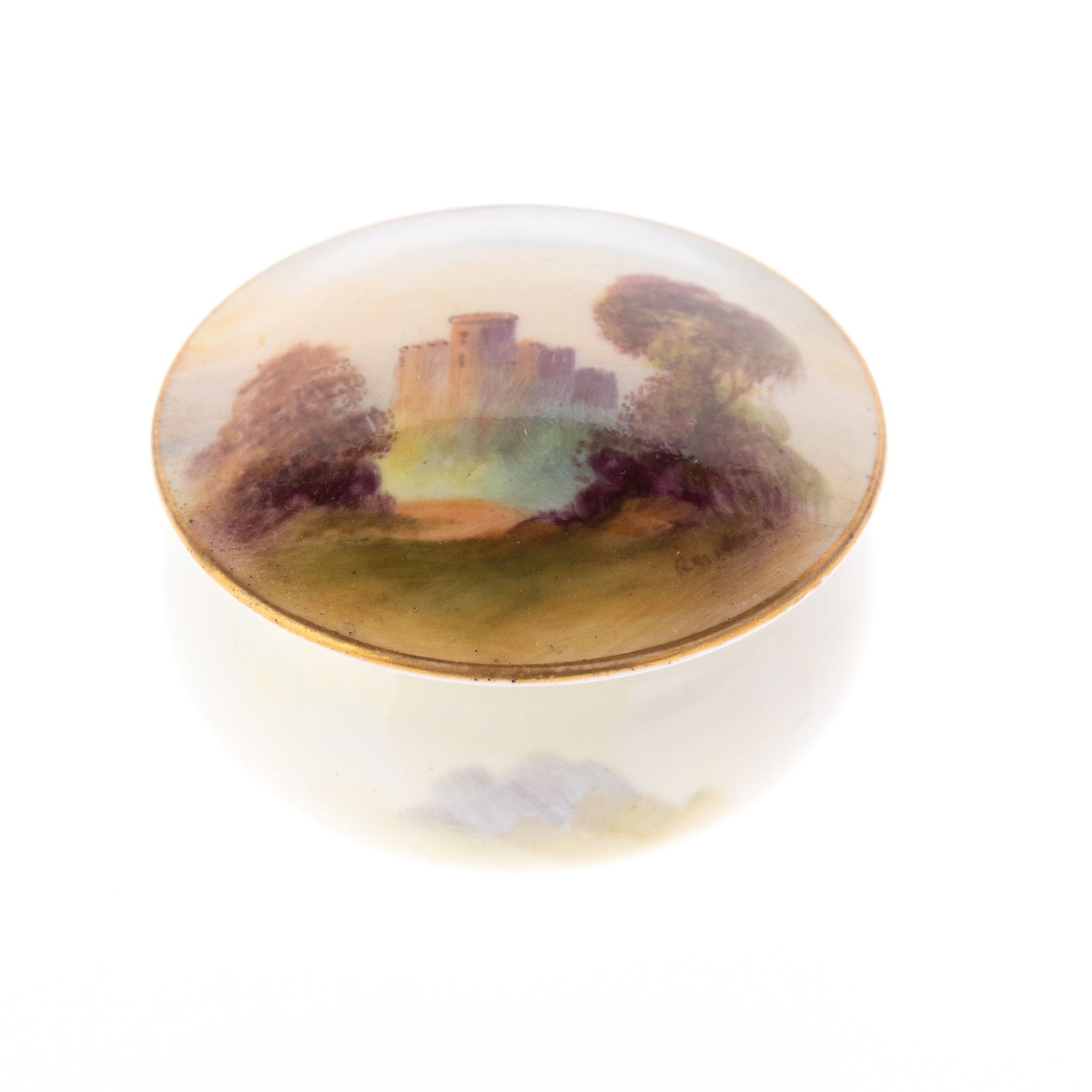 ROYAL WORCESTER HAND-PAINTED PORCELAIN BOX (1 of 2)