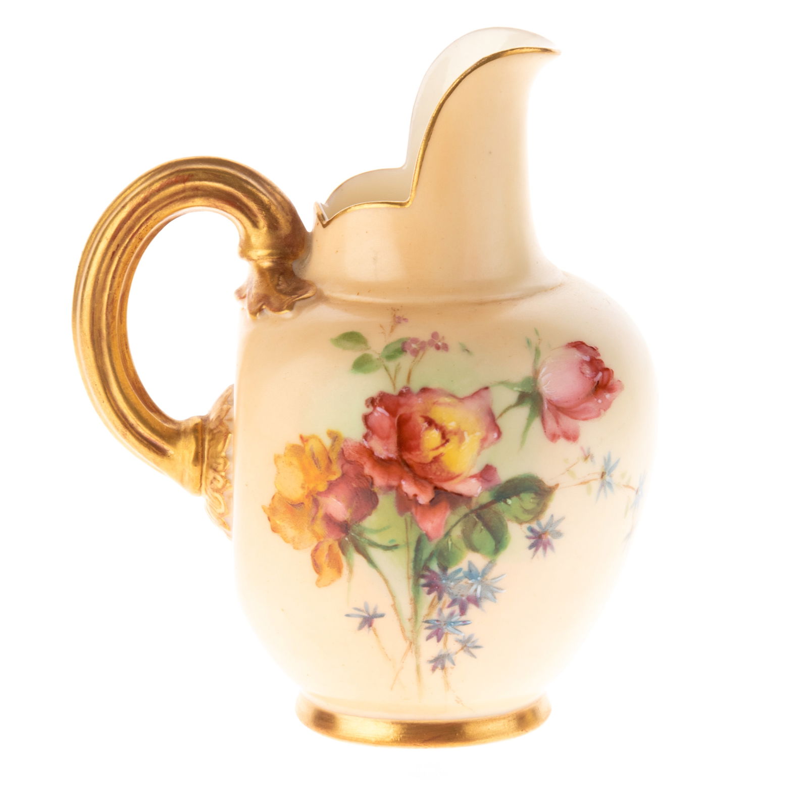 ANTIQUE ROYAL WORCESTER HAND-PAINTED PORCELAIN JUG (1 of 2)