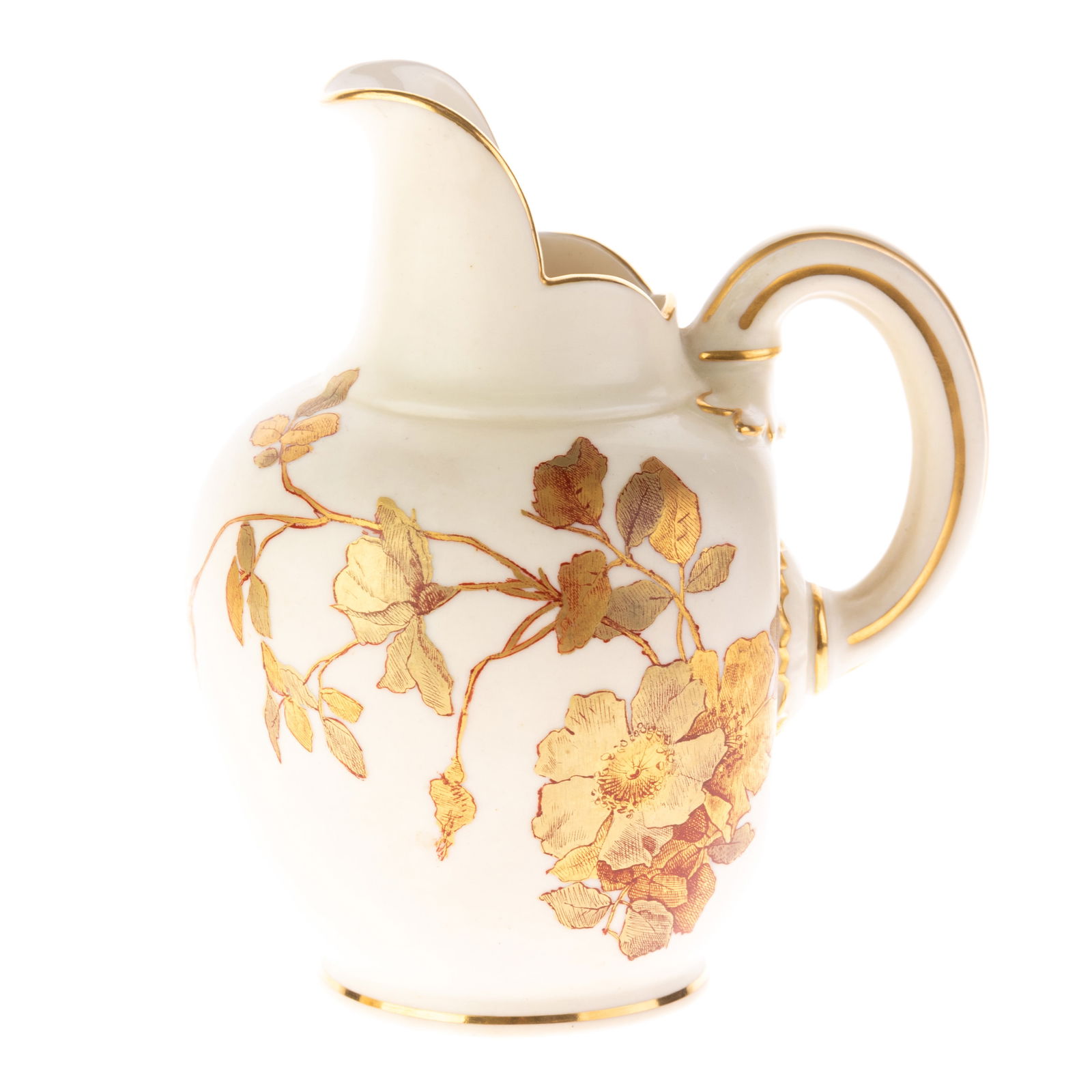 ANTIQUE ROYAL WORCESTER HAND-PAINTED PORCELAIN JUG (1 of 2)