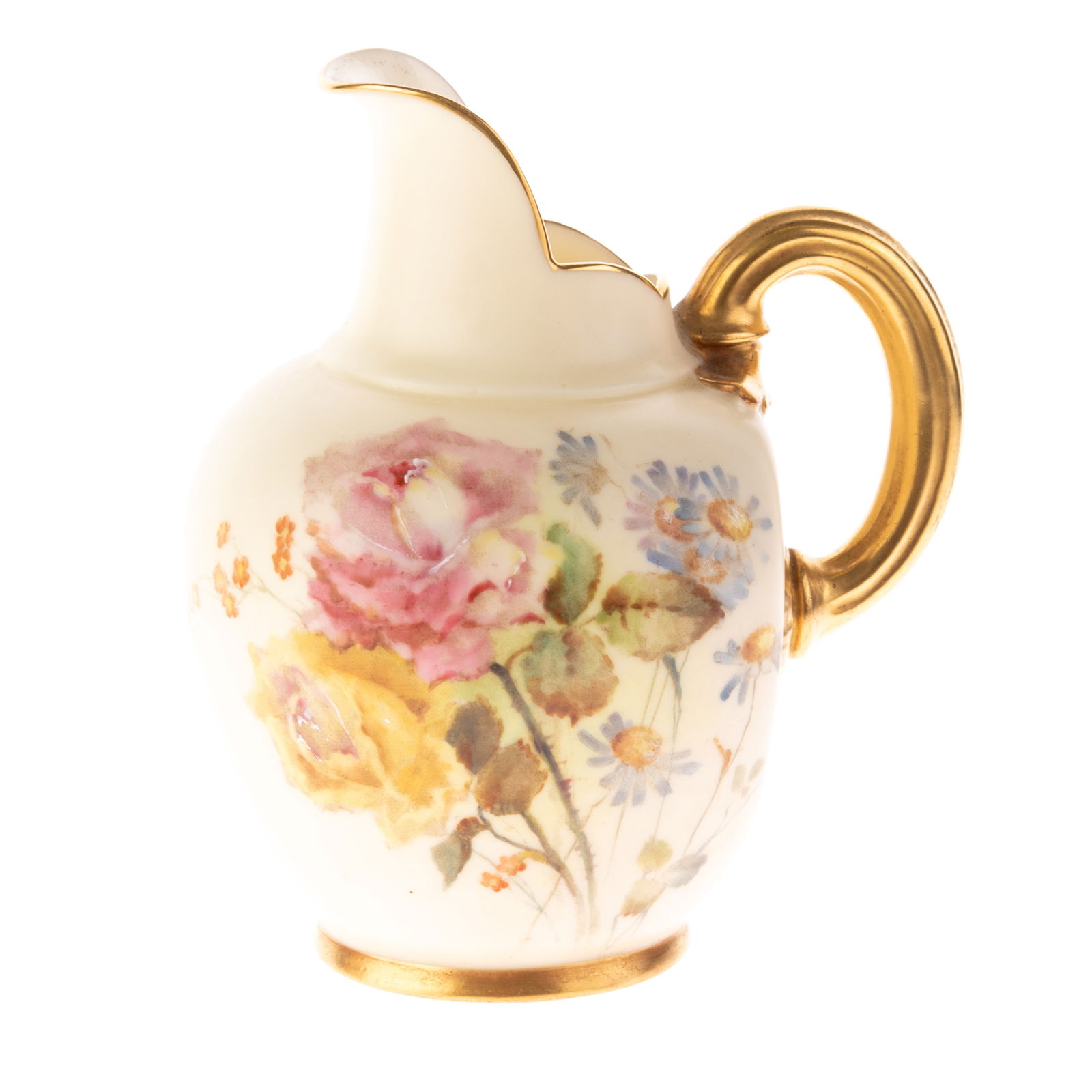 ANTIQUE ROYAL WORCESTER HAND-PAINTED PORCELAIN JUG (1 of 2)