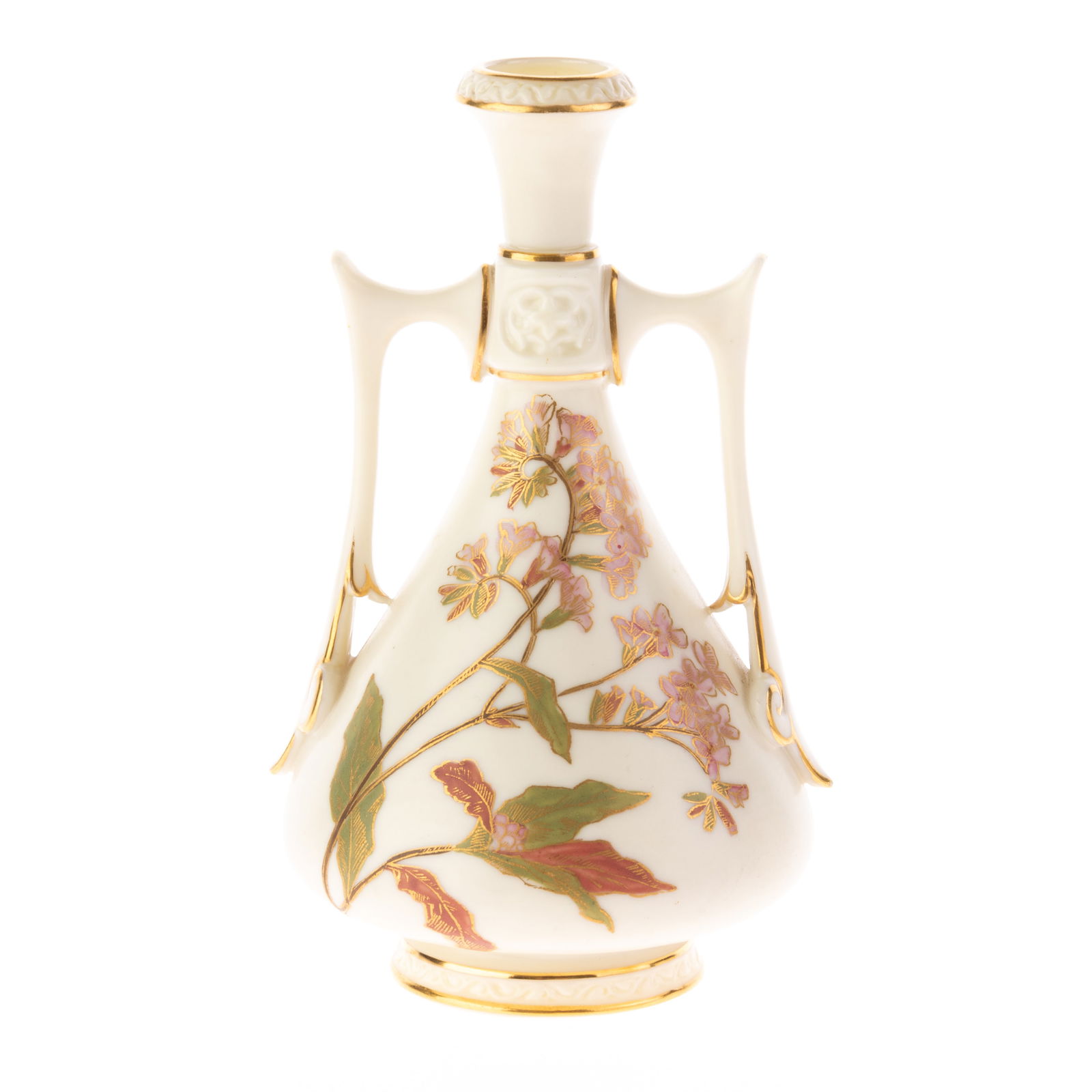 ANTIQUE ROYAL WORCESTER HAND-PAINTED PORCELAIN VASE (1 of 2)