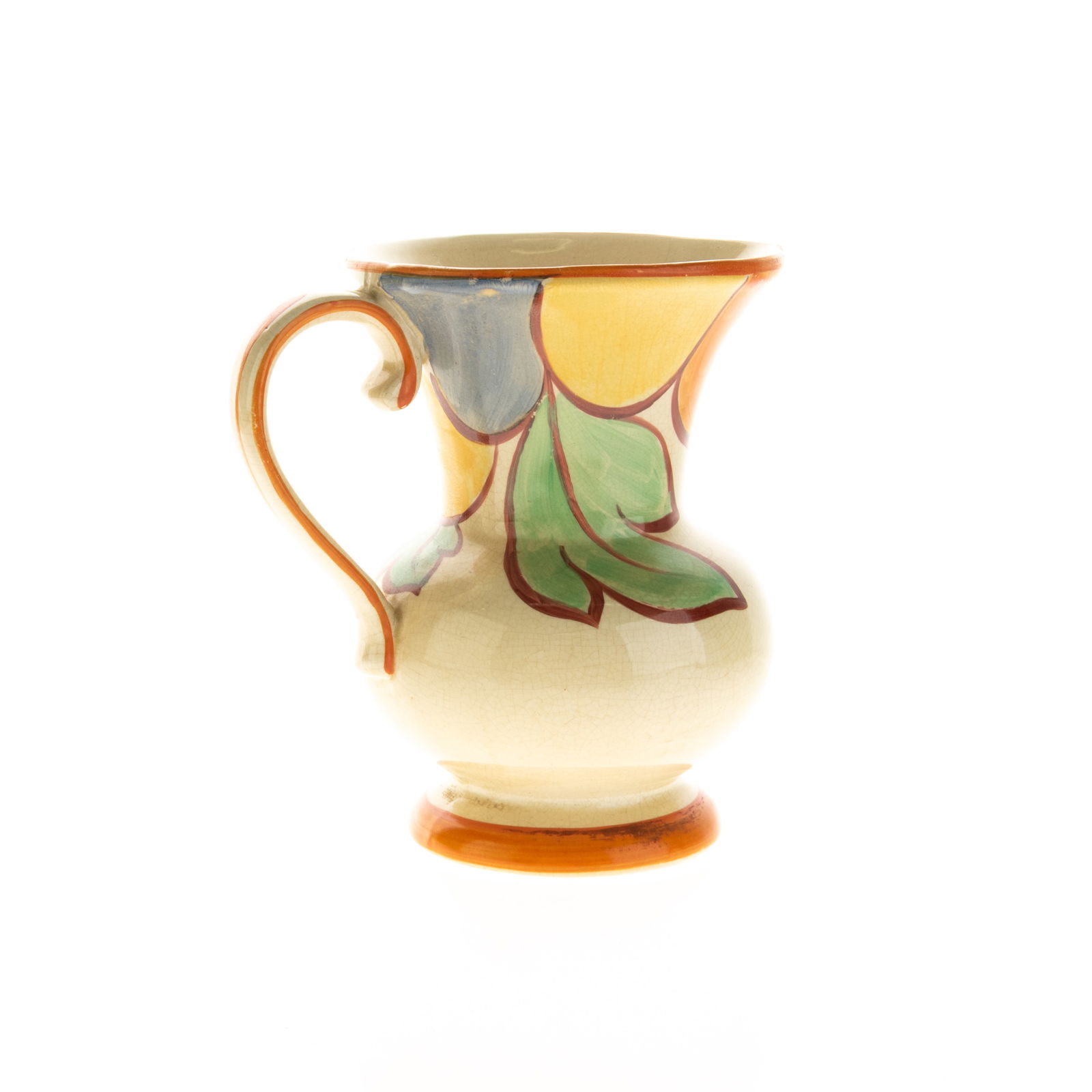 CLARICE CLIFF HAND-PAINTED CERAMIC POTTERY JUG (1 of 2)