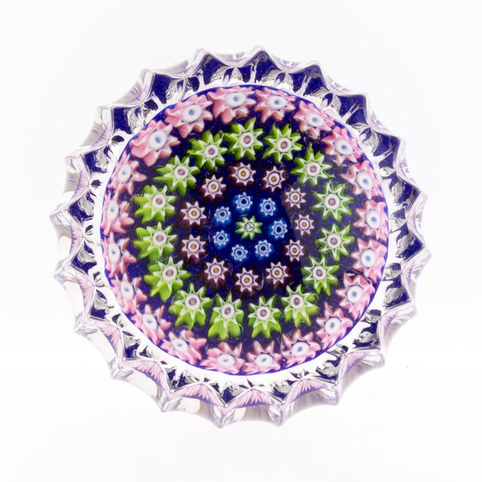 MURANO MILLEFIORI GLASS PAPERWEIGHT: From a collection of Wedgwood and other selected ceramic/porcelain objects. Kindly examine all photographs provided in this listing or ask for a condition report. All items offered are in generally go