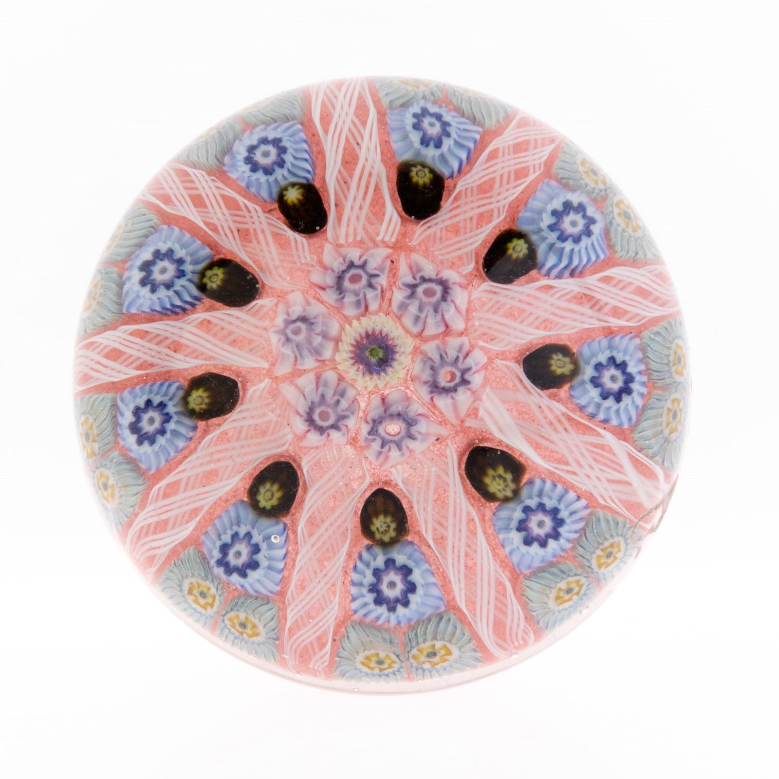 MURANO MILLEFIORI GLASS PAPERWEIGHT: From a collection of Wedgwood and other selected ceramic/porcelain objects. Kindly examine all photographs provided in this listing or ask for a condition report. All items offered are in generally go
