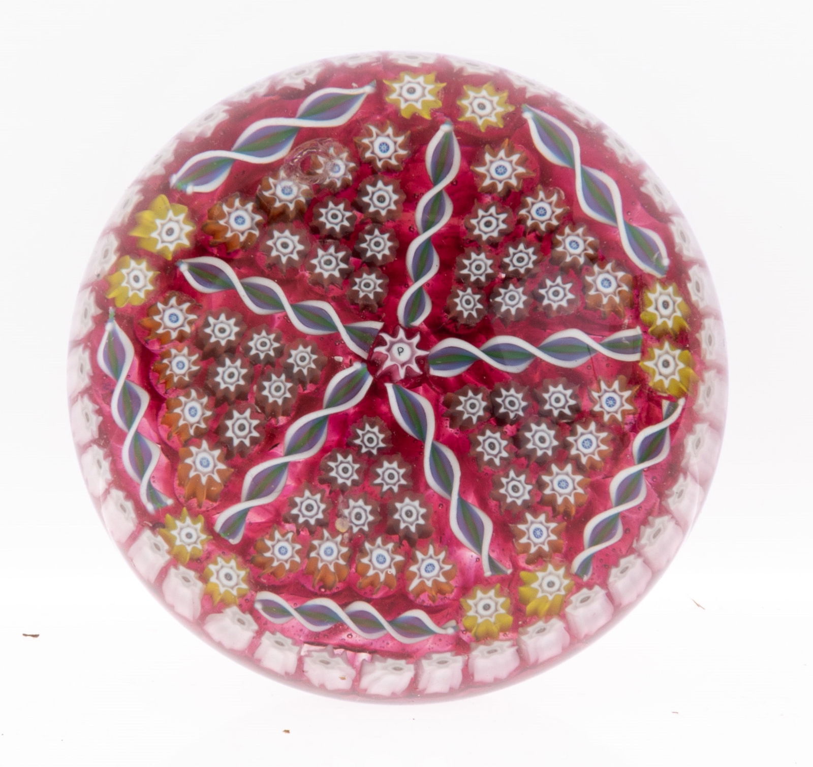 MURANO MILLEFIORI GLASS PAPERWEIGHT: From a collection of Wedgwood and other selected ceramic/porcelain objects. Kindly examine all photographs provided in this listing or ask for a condition report. All items offered are in generally go