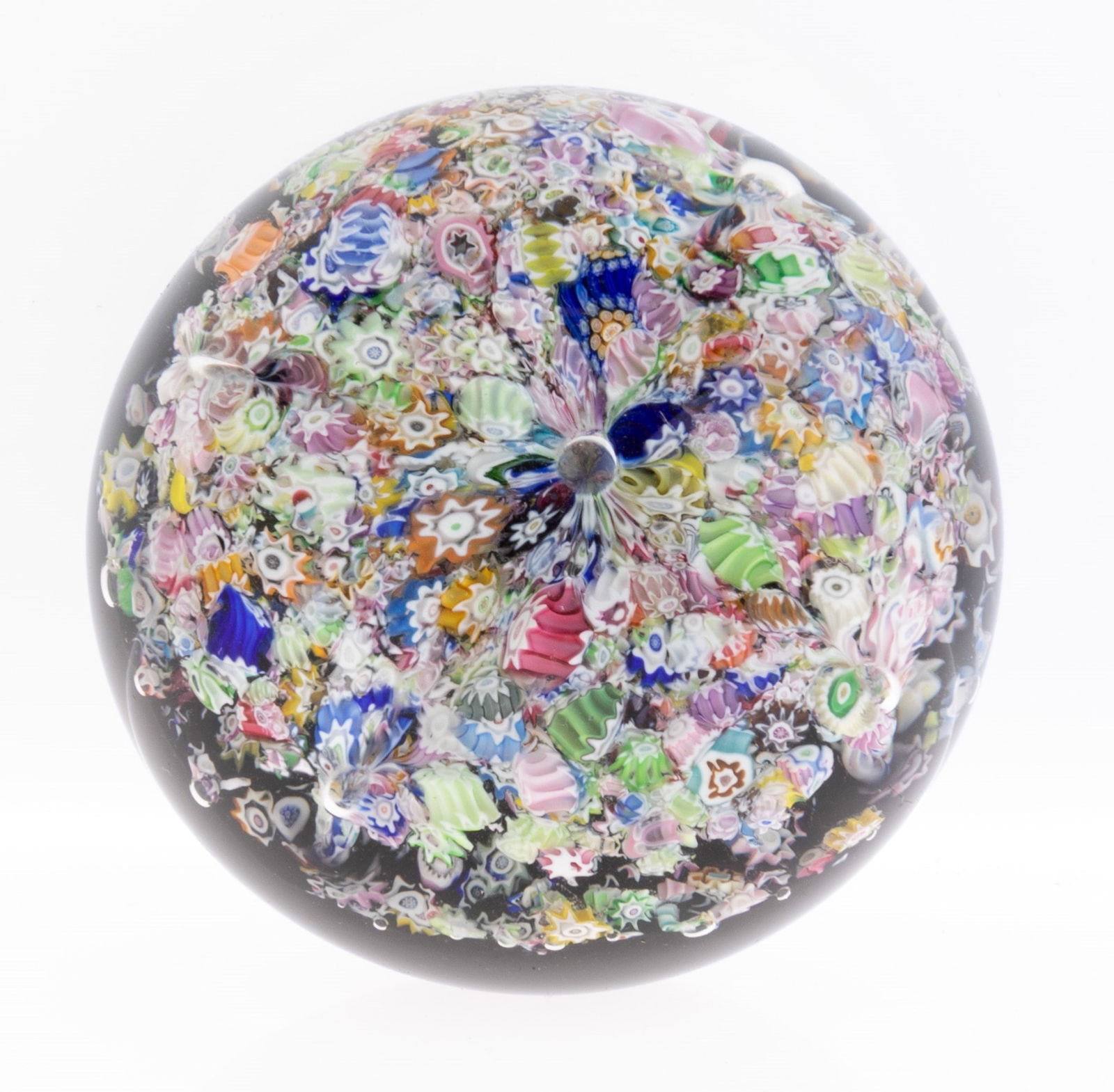 MURANO MILLEFIORI GLASS PAPERWEIGHT (1 of 2)