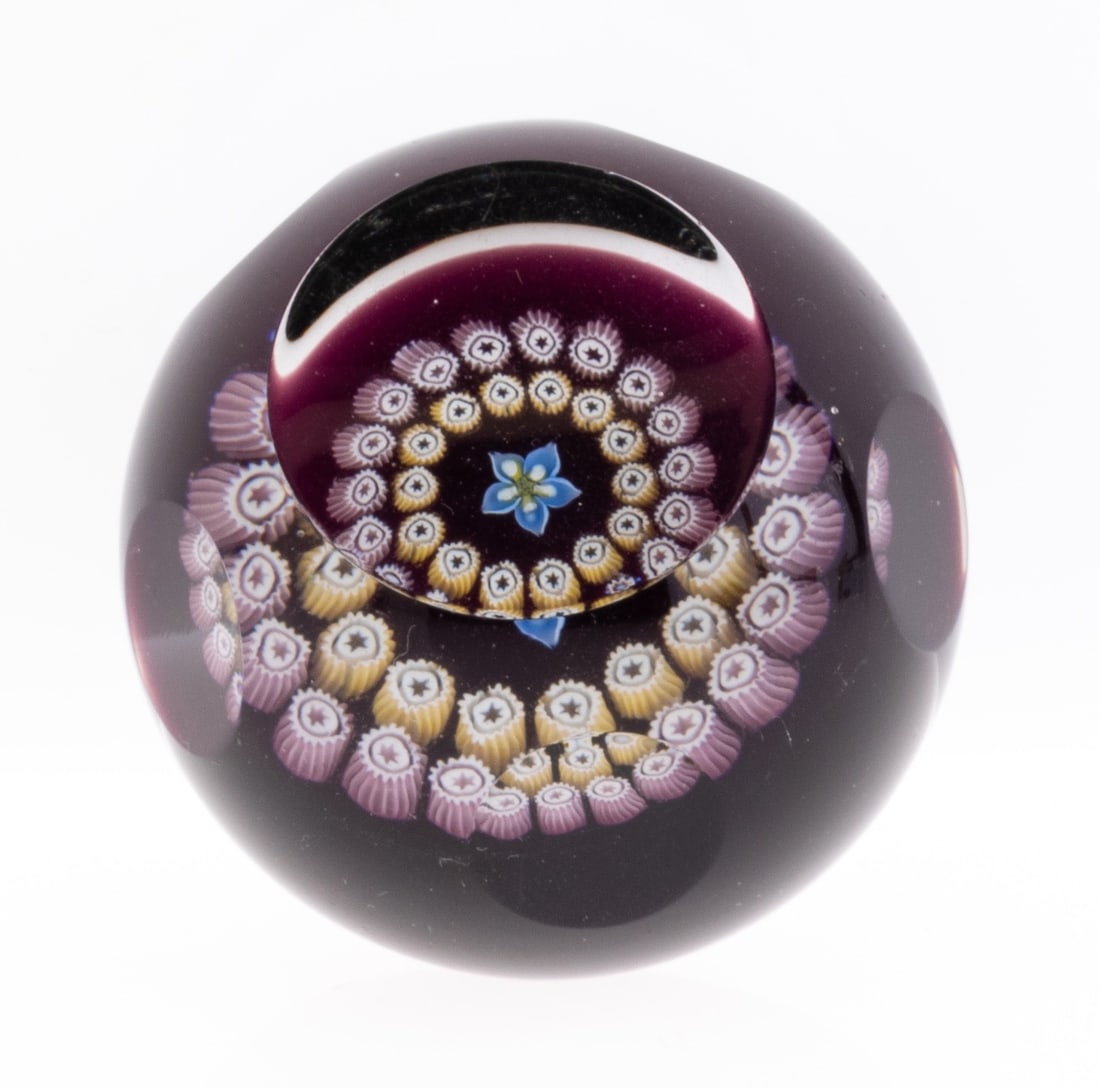 MURANO MILLEFIORI GLASS PAPERWEIGHT: From a collection of Wedgwood and other selected ceramic/porcelain objects. Kindly examine all photographs provided in this listing or ask for a condition report. All items offered are in generally go