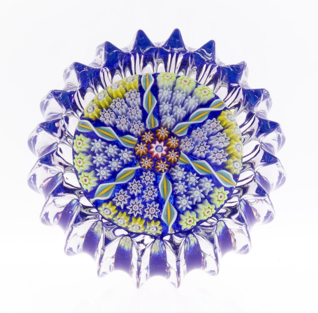 MURANO MILLEFIORI GLASS PAPERWEIGHT (1 of 2)