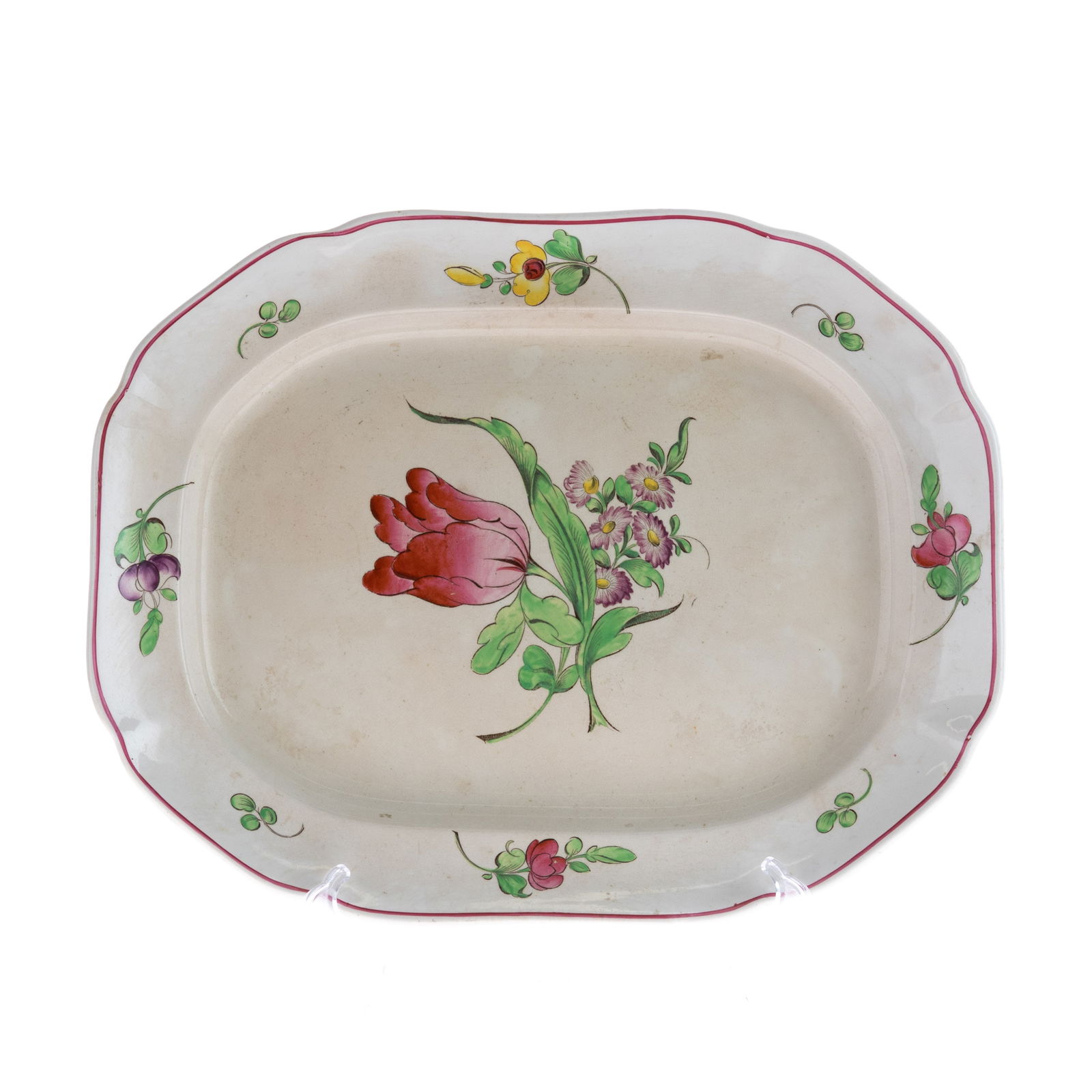 ENGLISH COPELAND PORCELAIN FLORAL PLATTER (1 of 2)