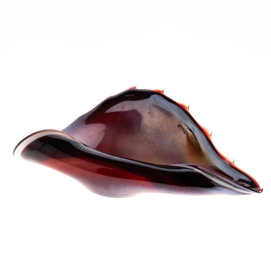 MURANO VENETIAN GLASS CENTREPIECE SHELL BOWL (1 of 2)