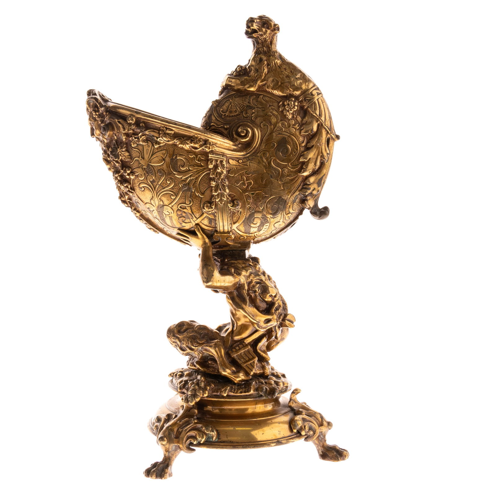 19TH CENTURY GRAND TOUR BRONZE NAUTILUS CUP (1 of 3)